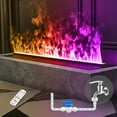thumbnail image 1 of 70.87In 3D Water Vapor Fireplace Inserts with Automatic Water Supply System, Multicolour Flame And Remote Control, 1 of 12