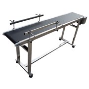 70.9"*11.8" Conveyor With Double Guardrail Conveyor Industrial Conveyor System Black PVC Belt 110V