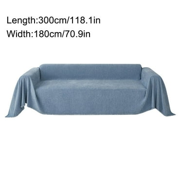 70.9*118.1 Inch Chenille Sofa Cover for Dogs Cats Tassel Edge Couch Cover Furniture Protectors for Pets Universal Couch Cover Thick Durable Sectional Couch Covers for 3 Cushion Couch