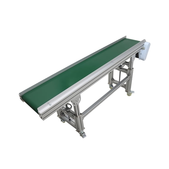 70.9 * 15.7 PVC Conveyor Machine Green PVC Belt Aluminum Alloy Body Adjustable Cargo Conveyer