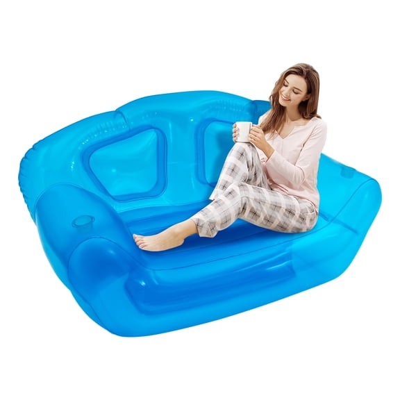 70.9*35.43*37.4in Freestanding Rectangular Blue Environmentally FriendlyPVC Inflatable Double Person Sofa