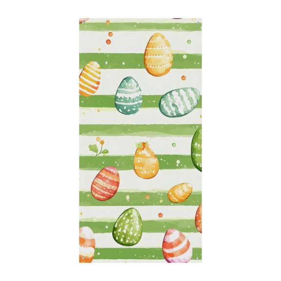 70.935.4in Door Curtain Decorative Banner Solid Durable Wear-Resistant Wind Resistant For Company Activities Family Gatherings Annual Meeting Easter Day Eggs Carrots Watercolor Eggs