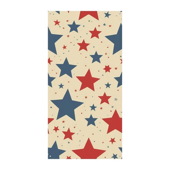 70.935.4in Door Curtain Decorative Banner Solid Durable Wear-Resistant Wind Resistant For Company Activities Family Gatherings Annual Meeting Independence Day Theme Elements Star (1)