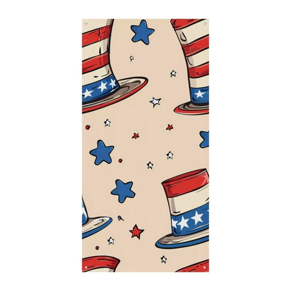 70.935.4in Door Curtain Decorative Banner Solid Durable Wear-Resistant Wind Resistant For Company Activities Family Gatherings Annual Meeting Independence Day Theme Elements Star (5)