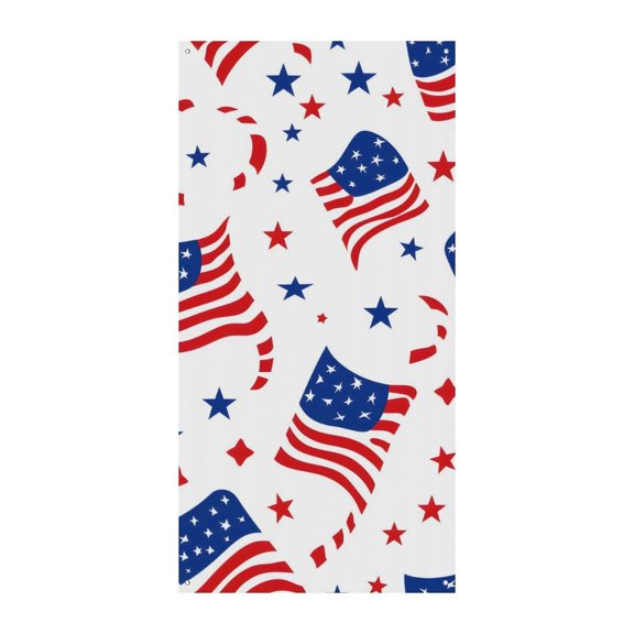 70.935.4in Door Curtain Decorative Banner Solid Durable Wear-Resistant Wind Resistant For Company Activities Family Gatherings Annual Meeting Independence Day Theme Star (13)