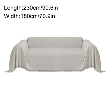 70.9*90.6 Inch Chenille Sofa Cover for Dogs Cats Tassel Edge Couch Cover Furniture Protectors for Pets Universal Couch Cover Thick Durable Sectional Couch Covers for 3 Cushion Couch