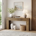 thumbnail image 1 of 70.9" Extra Long Farmhouse Rustic Console Table, Wooden Behind Couch Storage Table, Narrow Entryway Foyer Stand for Living Room & Hallway (Brown), 1 of 8