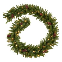 70.9 Inch Christmas Cedar Wreath, Christmas Wreath for Front Door, Pine Wreath for Wall Window Porch Indoor Outdoor Winter Decor