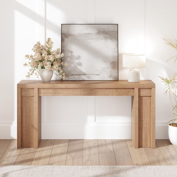 70.9-Inch Farmhouse Hallway Console Table - Long Sofa Table Behind Couch, Entry Table for Living Room & Foyer Decor, Cherry