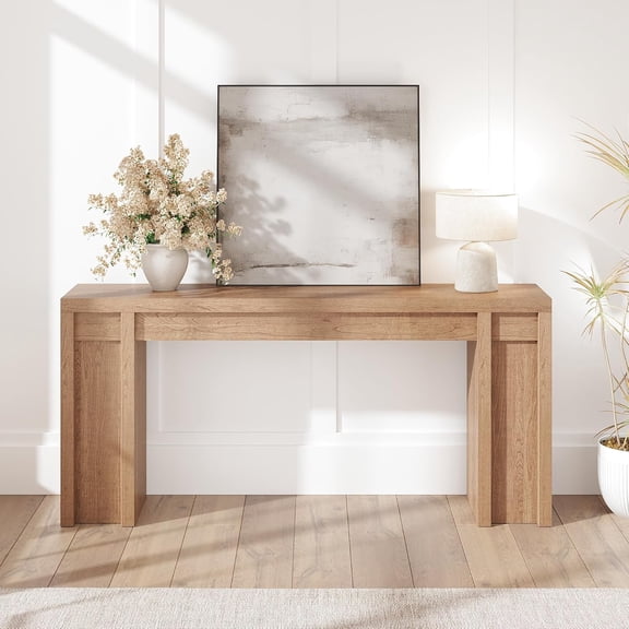 70.9-Inch Farmhouse Hallway Console Table - Long Sofa Table Behind Couch, Entry Table for Living Room & Foyer Decor, Cherry
