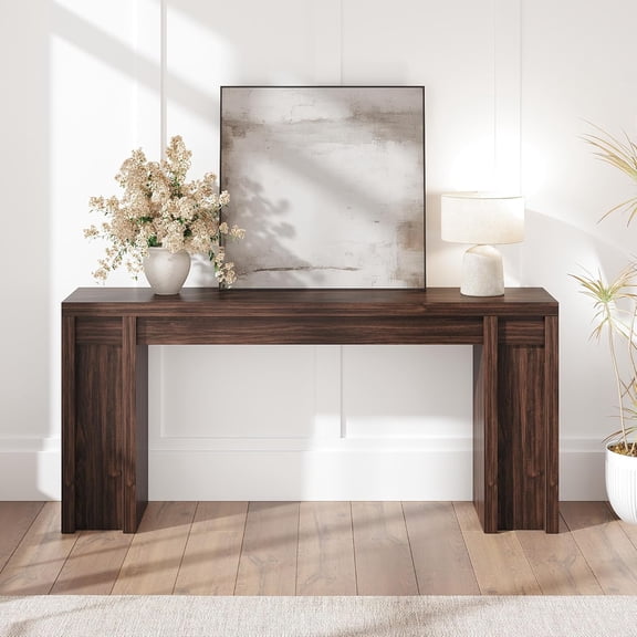 70.9-Inch Farmhouse Hallway Console Table - Long Sofa Table Behind Couch, Entry Table for Living Room & Foyer Decor, Walnut