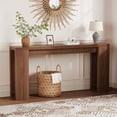 70.9 Inch Rustic Farmhouse Console Table, Long Narrow Wooden Entryway ...
