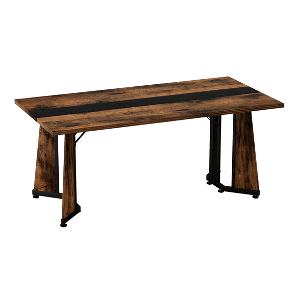 70.9" Large Dining Table for 8, Waterproof Adjustable Desk Kitchen Office