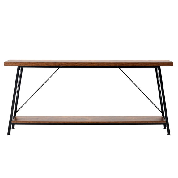 70.9" Long Modern Console Table, Narrow Entryway Hallway Table with Sturdy Metal Frame, Slim Sofa Table for Living Room, Bedroom, and Hallway, Easy Assembly