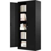 70.9" Metal Storage Cabinet, Lockable File Cabinet with 2 Doors and 4 Adjustable Shelves, Filing Cabinet with Storage for Home, Pantry, Garage