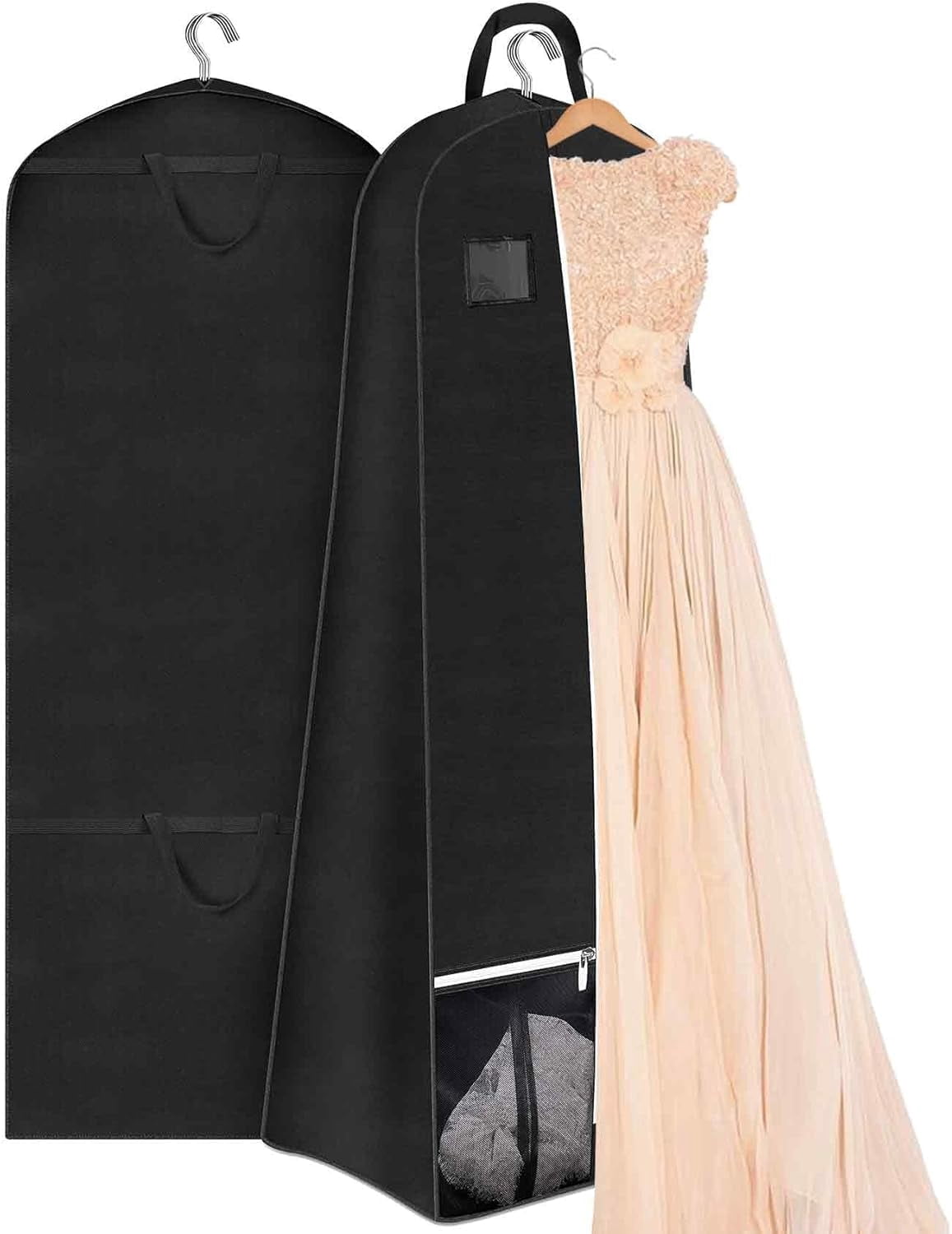 70.9'' Travel Garment Bag with 12'' Gusset & Accessory Pockets - Perfect for Wedding Dresses, Suits, Tuxedos & Formal Gowns