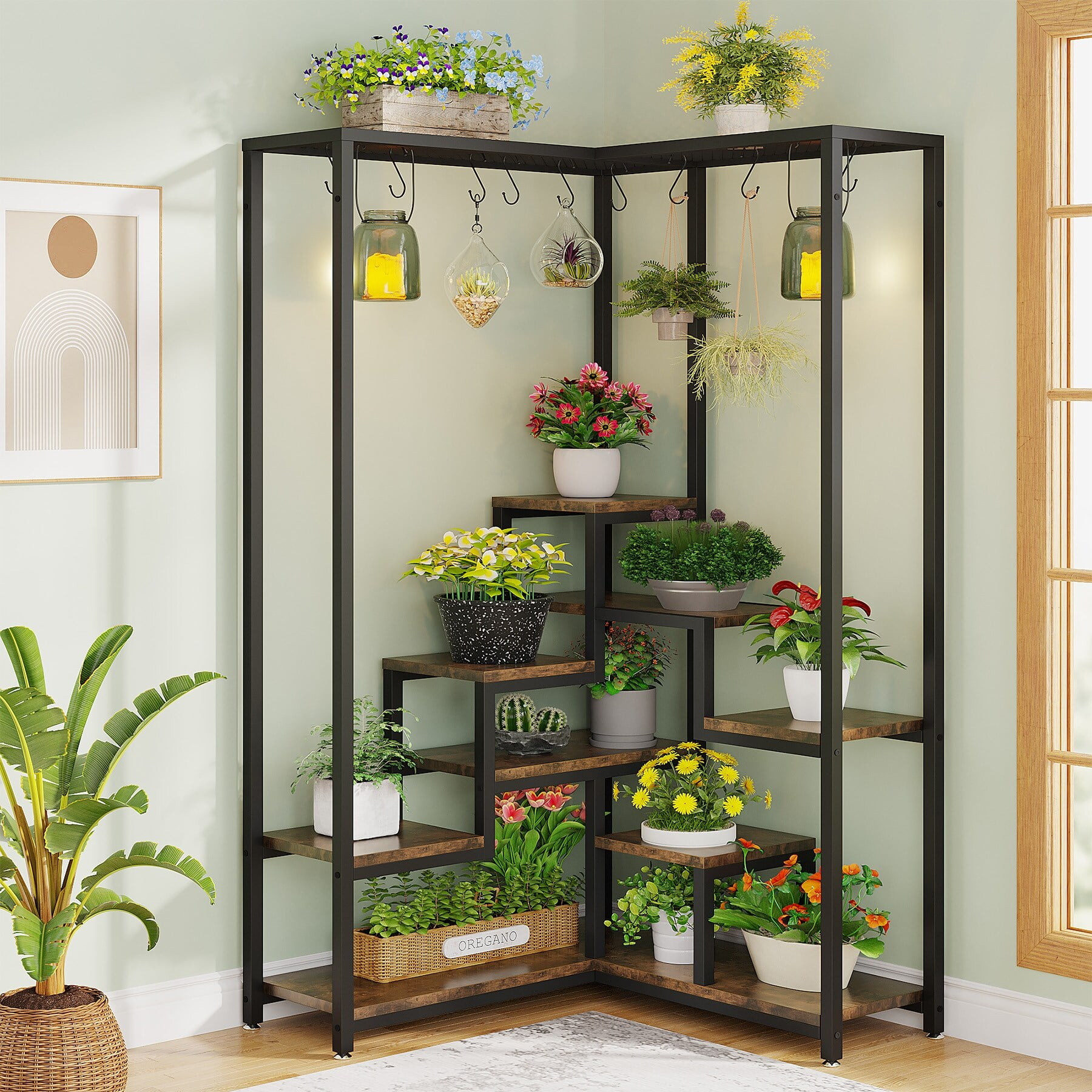 Corner on sale plant stand