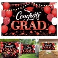 thumbnail image 1 of Graduation Party Decorations, Red Black Congrats Grad Class of 2026 Backdrop Banner For Photo Booth 2026 Graduation Party Decorations Large Sign Wall Decorations Photography Background, 1 of 4