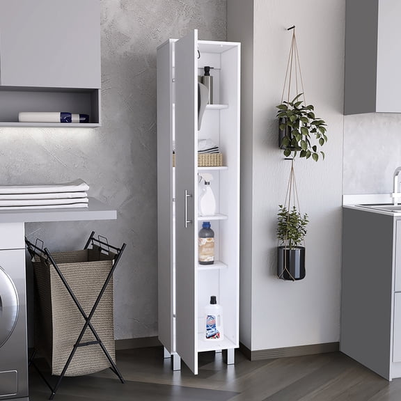 70.90 in Tall Storage Solution with Broom Hanger / Keep Home Items in Order