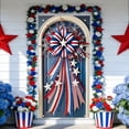 thumbnail image 1 of 70.9x35.4 Inch Independence Day Decorative Door Frame Background Fabric, Patriotic Hanging Banner with Grommets and Rope, Easy Install for Party Backdrop, 1 of 6