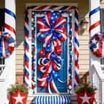 thumbnail image 1 of 70.9x35.4 Inch Independence Day Decorative Door Frame Background Fabric, Patriotic Hanging Banner with Grommets and Rope, Easy Install for Party Backdrop, 1 of 6