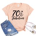 thumbnail image 1 of 70 And Fabulous Shirt Milestone T-shirt Celebration Shirts 70Th Birthday Tshirt Party Gift Women's Seventy Tee, 1 of 3
