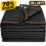 Shade Cloth 70% Black 20 x 30 FT, Durable Mesh Tarp with Grommets and Taped Edge, Sun Shade Netting for Garden Plants, Greenhouse, Patio, Tomatoes, Chicken Coop, Barn Kennel