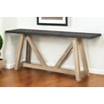 thumbnail image 1 of HomeRoots 605659 70 in. Black & Brown Solid Wood Trestle Console Table, 1 of 5