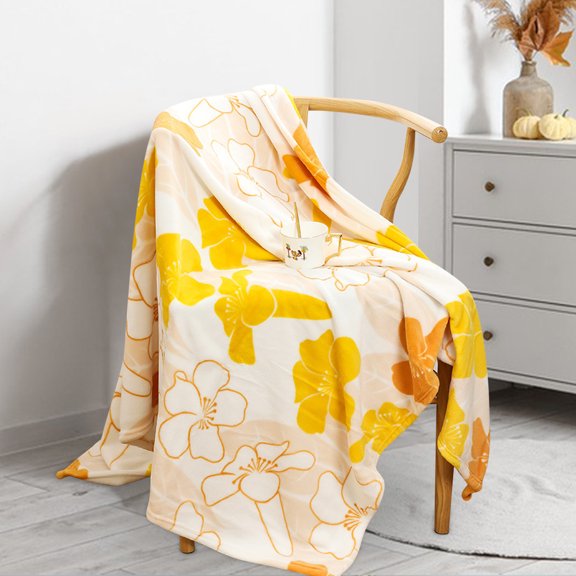 Up to 70% Off Blanket Hwkond Flannel Blanket Four Seasons Universal Single Printing Thickened Blanket Office Lunch Break Cover Blanket Conditioning Nap Blanket,127x153cm