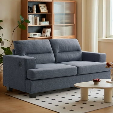 70" Blue Couch Sofa, Love Seat Couches with USB Port, Comfy Couches for Living Room,Comfy Modern Couch for Bedroom/Office