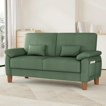 71” Corduroy Sofa for Living Room, AAQZ Small Comfy Couch for Small Space, One Box, Loveseat,Green