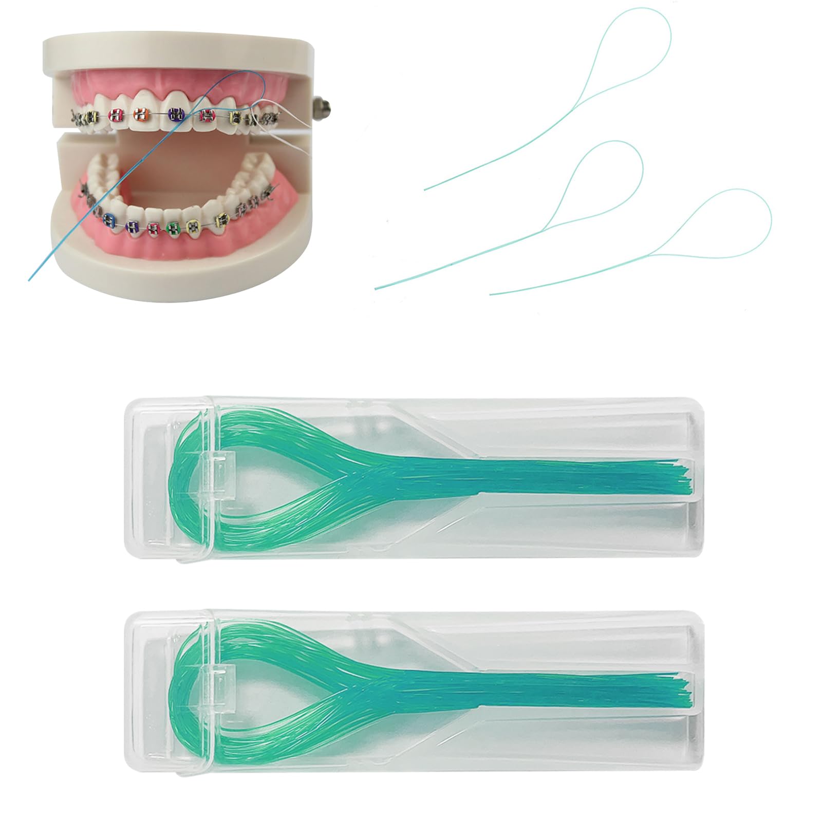 70 Count Dental Floss Threaders for Braces, Bridges, and Implants
