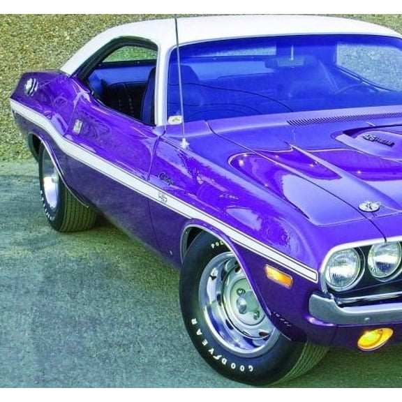 70 DODGE CHALLENGER R/T SIDE STRIPES KIT DECALS STRIPE 1970 "Gloss Black"