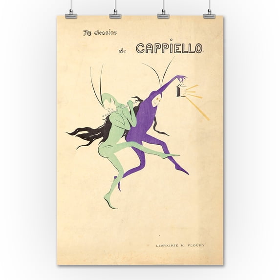70 Dessins de Cappiello Vintage Poster (artist: Cappiello, Leonetto) France c. 1905 (36x54 Giclee Gallery Print, Wall Decor Travel Poster)