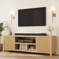 thumbnail image 1 of 70" Fluted TV Stand for TVs up to 80 Entertainment Center with Storage Modern TV Console for Living Room and Bedroom, 1 of 7
