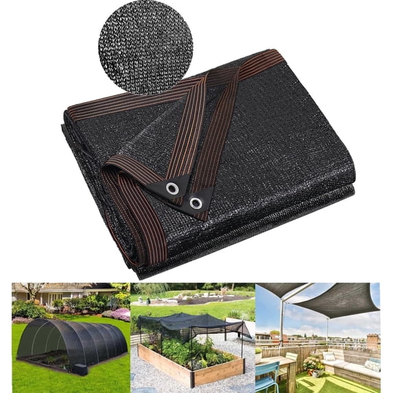 70% Garden Shade Cloth, 10x20FT Durable Mesh Tarp with Upgraded Grommets, Shade Cloth for Plants,UV-Resistant Outdoor Sun Shades for Greenhouse, Garden, Patio Plants, Pergola