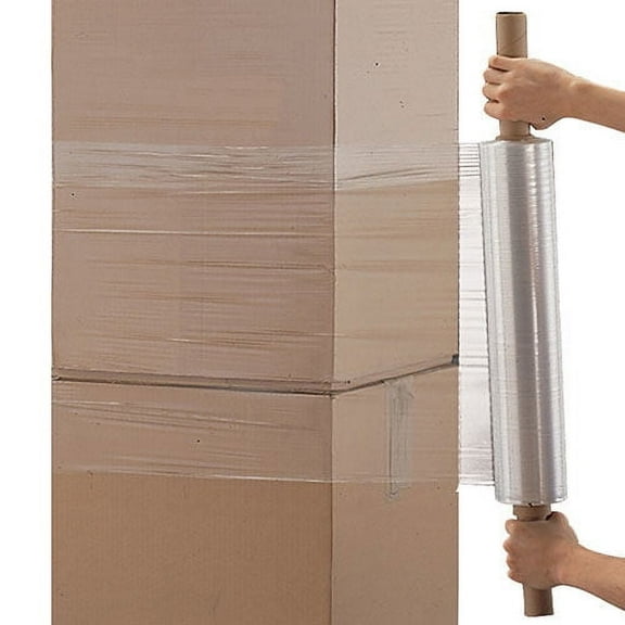J.C Parry & Sons 4979200 Stretch Wrap with Extended Core Handle Cast - 70 Gauge - 20 in. x 1000 ft. - Clear