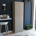 thumbnail image 1 of 70" High Storage Cabinet In Gray - Two Doors, Five Internal Shelves Serves Garage, Utility Room, Living Kitchen Demands Simple Assembly Procedure 71" H With For Design, 1 of 2