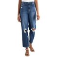 thumbnail image 1 of $70 Inc International Concepts Womens High Rise Ripped Mom Jeans Blue Size 8, 1 of 2