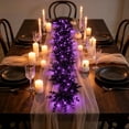 thumbnail image 1 of LKXOTTK 70 Inch Black Eucalyptus Garland with LED Purple Lights Battery Operated for Mantel Home Decor, 1 of 6