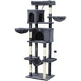 thumbnail image 1 of 70-Inch Cat Tree,Large Cat Tree Tower with Hammock, Scratching Post, Condo and Multi-Level Cat Tower for Large Cats, Cat Activity Center Playhouse, Dark Gray LCT016, 1 of 14