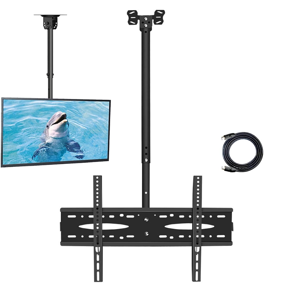 70 Inch Ceiling TV Mount Adjustable Bracket, TV Ceiling Mount For TV Fits 32 to 70 inch TV up to 110 lbs, Max VESA 600x400mm