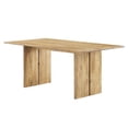 thumbnail image 1 of 70 Inch Dining Table, Brown Oak, Wood, Rectangular, Kitchen Cafe Bistro Hospitality Restaurant, Modern Contemporary HB34718, 1 of 11