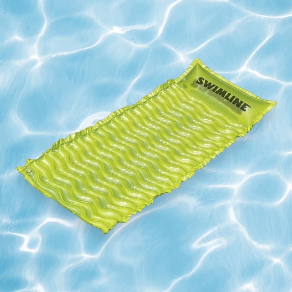 Swim Central 72" Inflatable Lime Green Bubble Swirled Swimming Pool Air Mattress Float