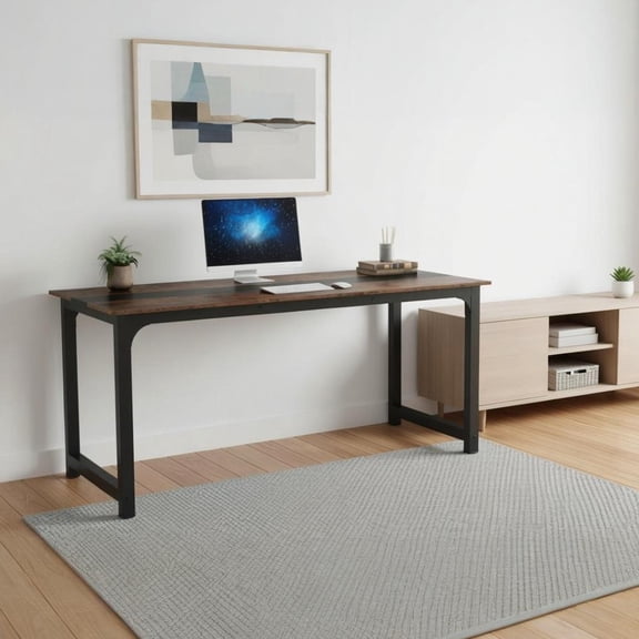 70 Inch Large Computer Desk, Heavy Duty 900 lbs Capacity Office Desk, Extra Wide Writing Desk for Home Office, Gaming Desk Workstation, Study Desk with Adjustable Leg Pads,Conference Room