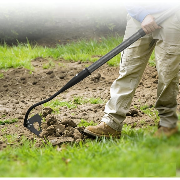 70 Inch Long Handle Garden Hoe, Heavy Duty Metal Weeding Hoe Tool for Standing, Loosening Soil, Digging, Planting & Ridging - Ergonomic Gardening Hand Tools for Women Men Seniors