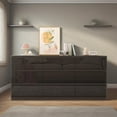 thumbnail image 1 of JassmiPkwy  70 Inch 9 Drawers Dressers with Power Outlet, High Glossy, No-Handle, 1 of 6