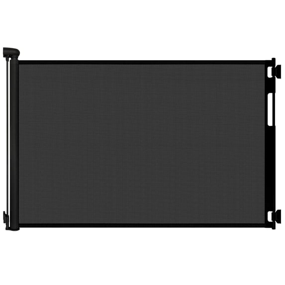 70 Inch Wide Retractable Baby Gate for Doorways, Extra Long Dog Gate Indoor Pet Gate Retractable Gate Outdoor Gates for Decks, Extra Long Gates for Large Openings, Black