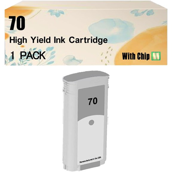 70 Ink Cartridges High Yield Compatible for HP Designjet Z2100 Z3100 Z3200 Z5200 Z5400 Printers, with Chip LG