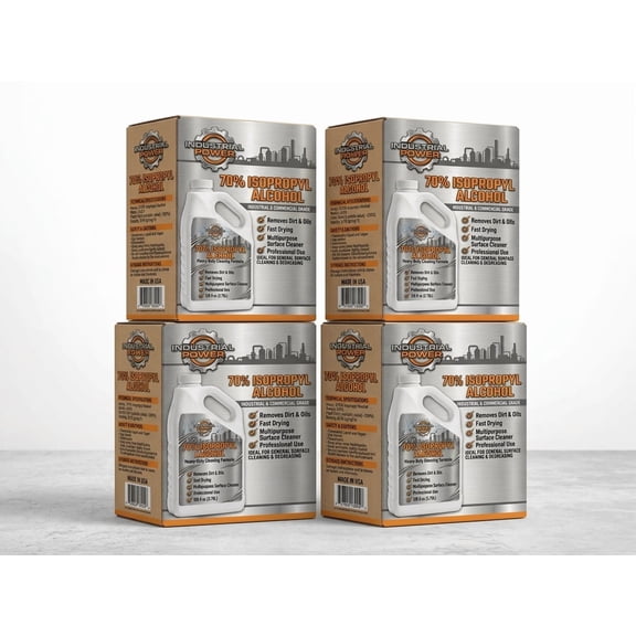 70% Isopropyl Alcohol (IPA), 4 Gallons - Multi-Surface Cleaning and Degreasing Solvent